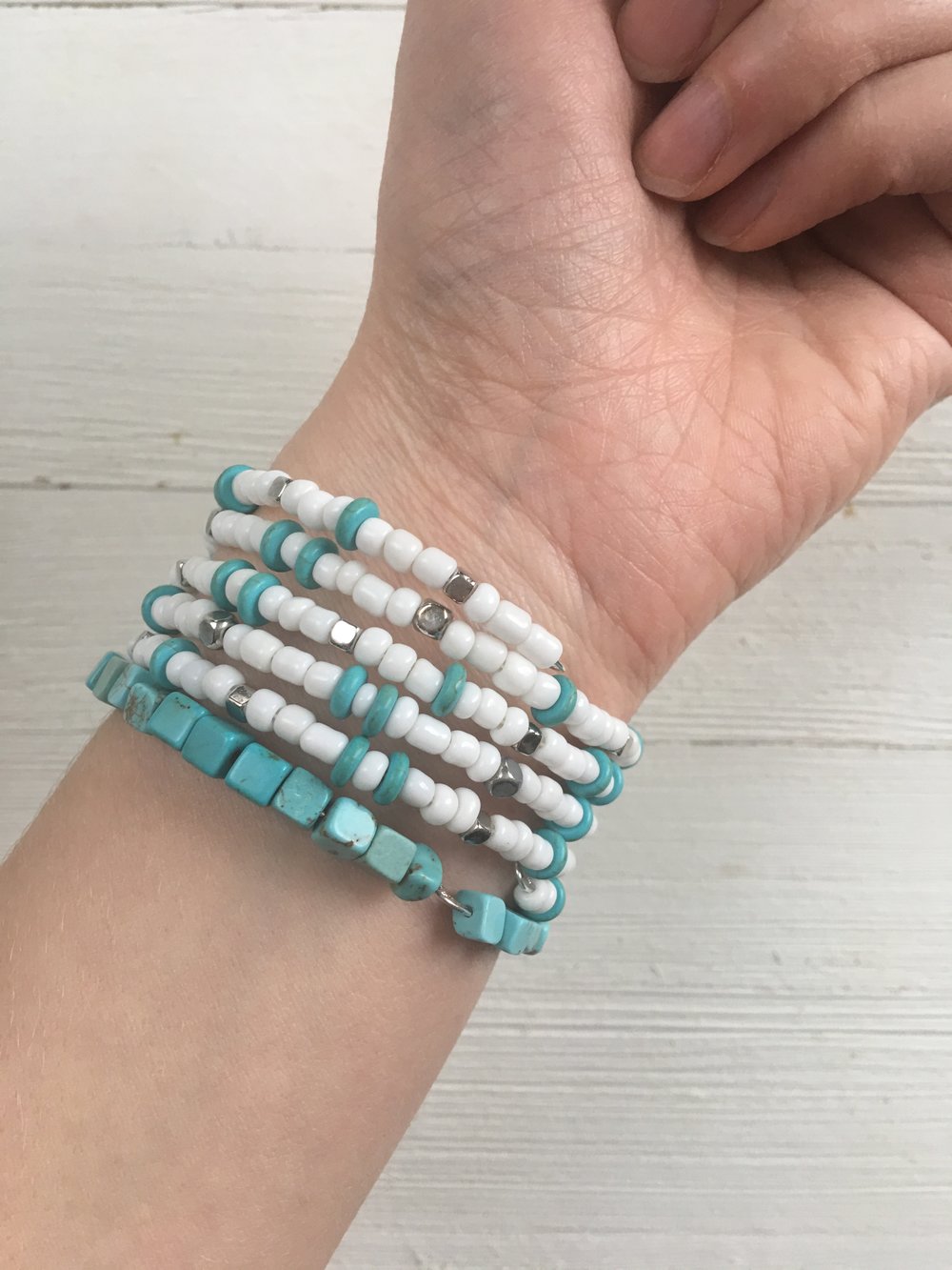 DIY BEADED COIL BRACELETS — Bit & Bauble