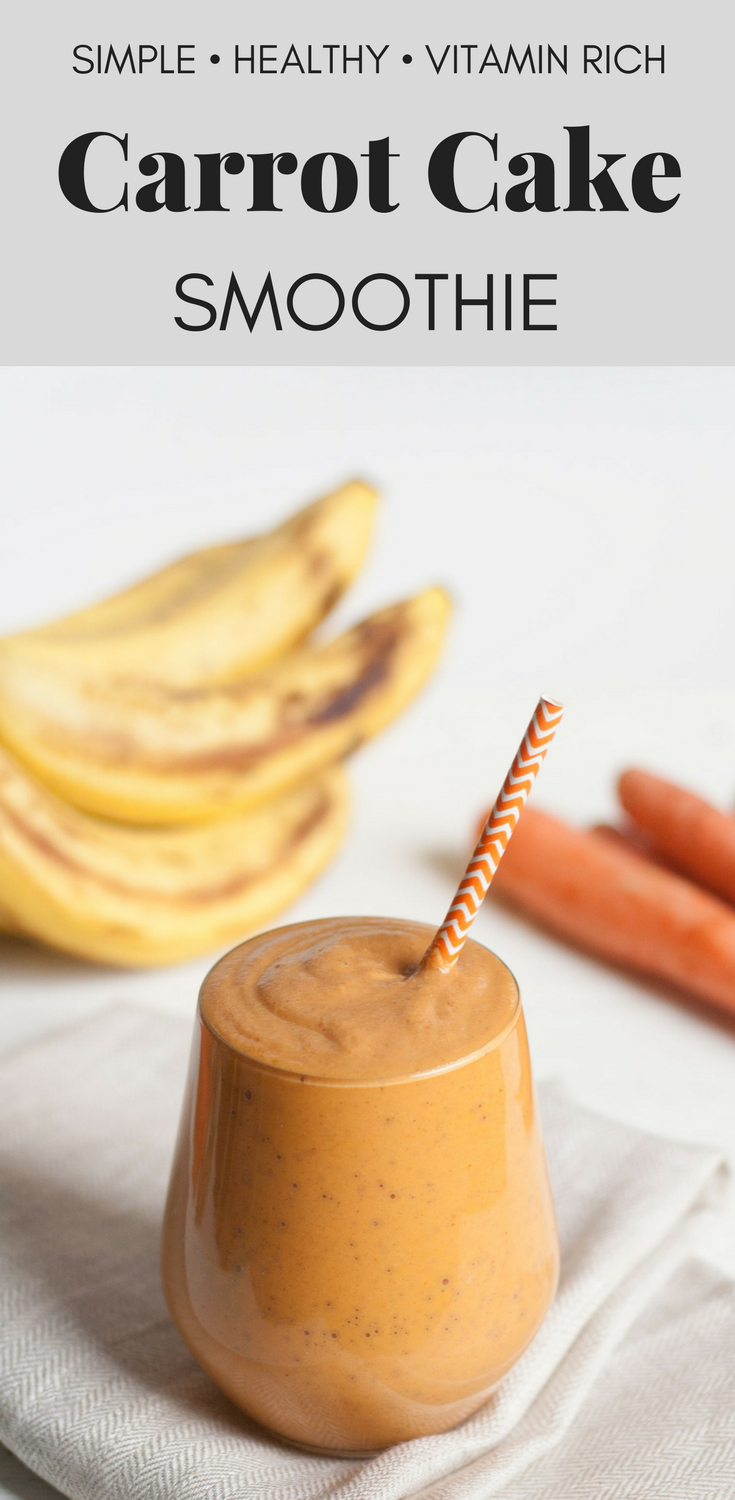 simple healthy carrot cake smoothie recipe