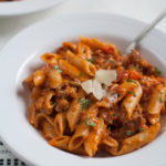 easy dinner one pot creamy tomato sausage pasta recipe