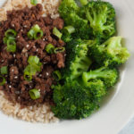 easy asian Korean ground beef dinner bowl