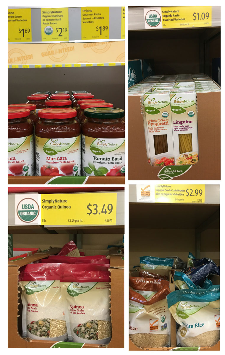 affordable organic food ingredient grocery aldi