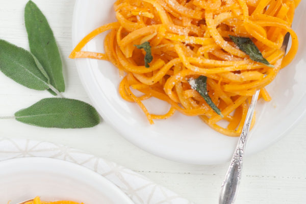 bit and bauble butternut squash noodles zoodles brown butter sage recipe