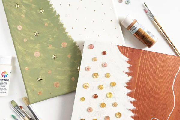 diy host holiday paint and sip party easy christmas tree painting