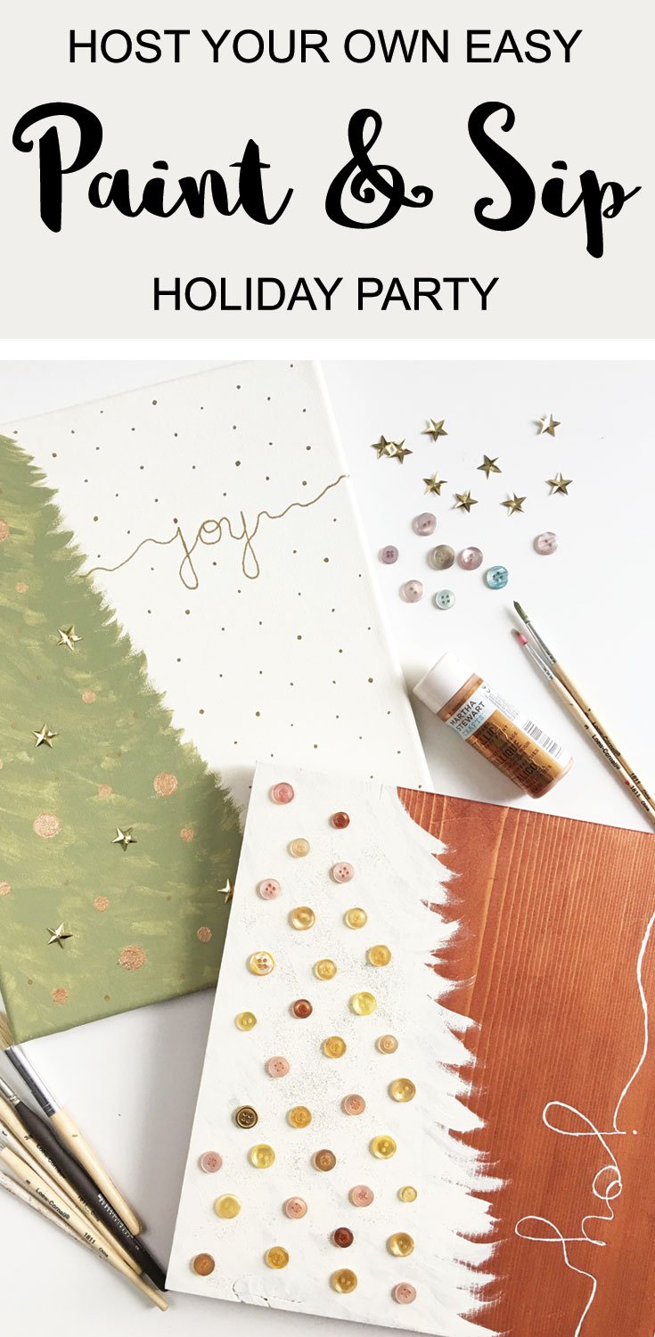 DIY CHRISTMAS TREE PAINT AND SIP - Bit & Bauble