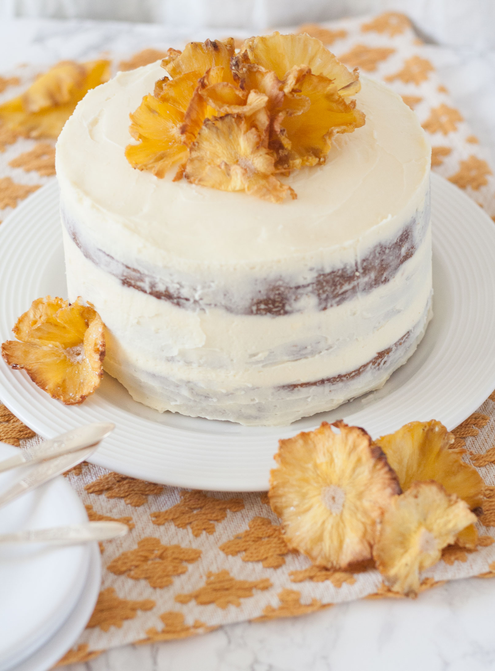 best ever moist naked carrot cake recipe with crushed pineapple and pineapple flowers