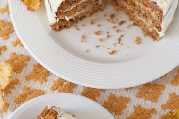 best ever moist naked carrot cake recipe with crushed pineapple and pineapple flowers