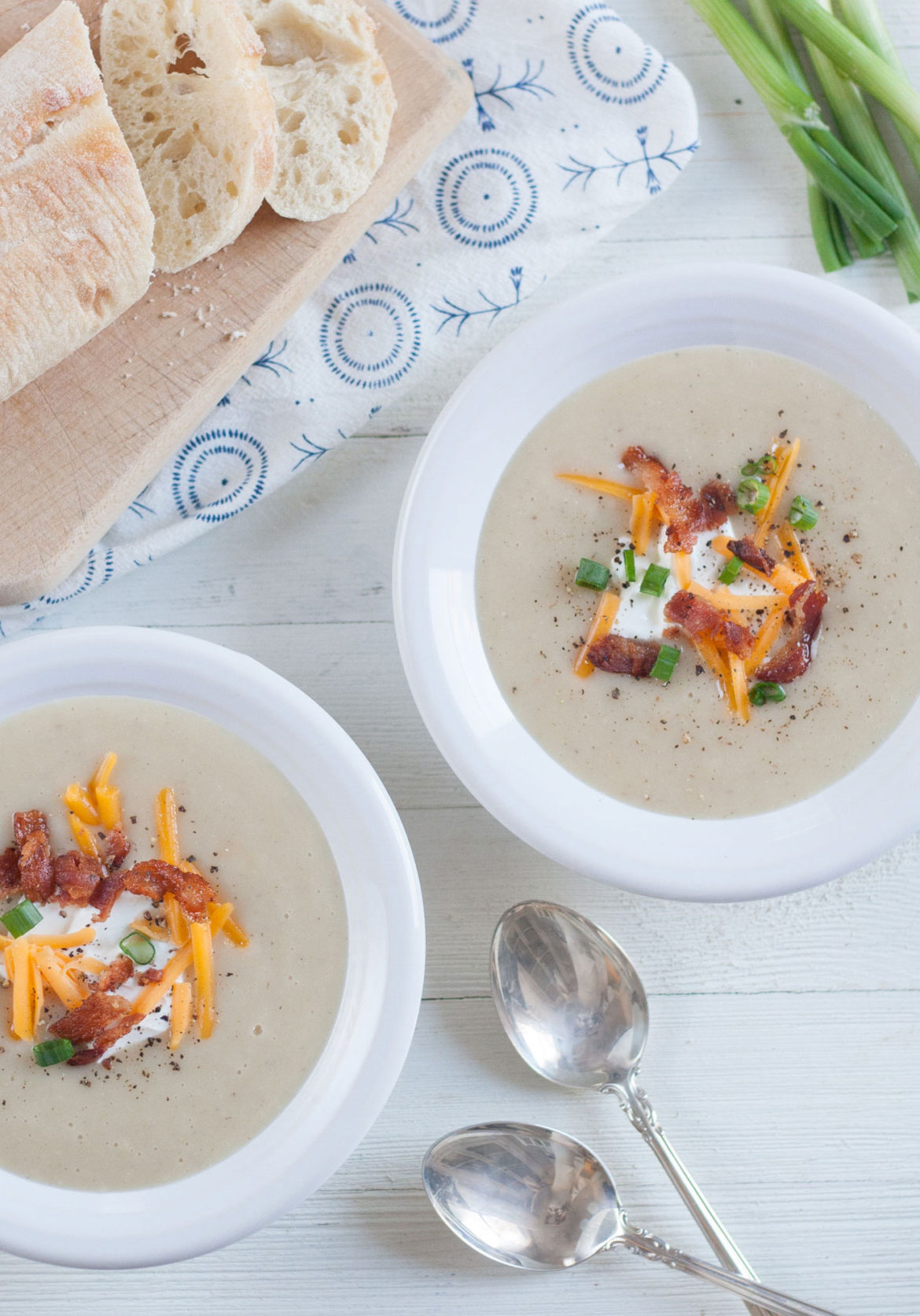 loaded baked potato cauliflower soup recipe