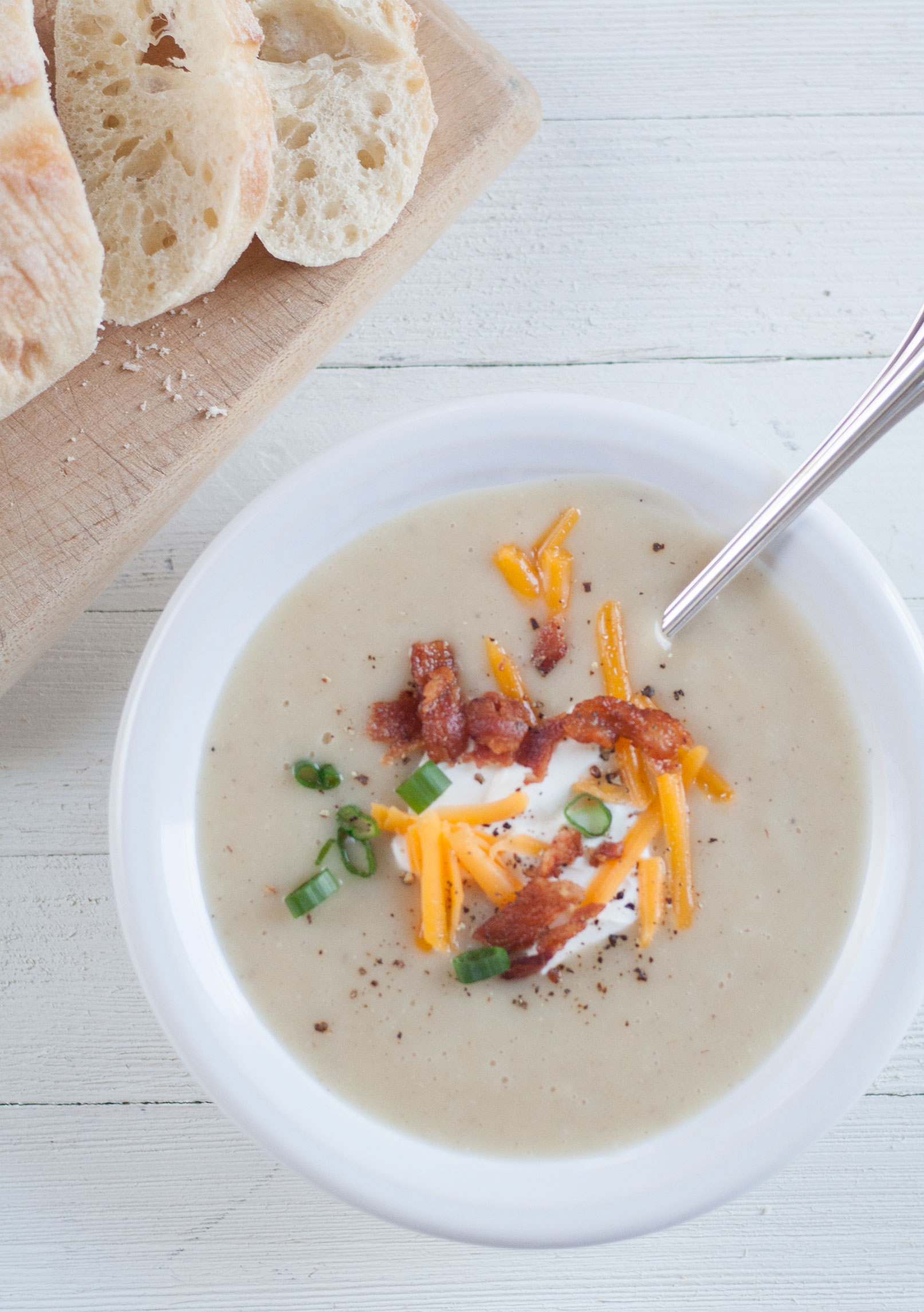 loaded baked potato cauliflower soup recipe