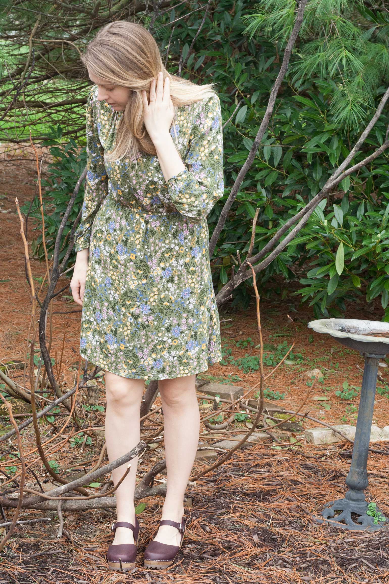 pretty affordable green floral dress ideas