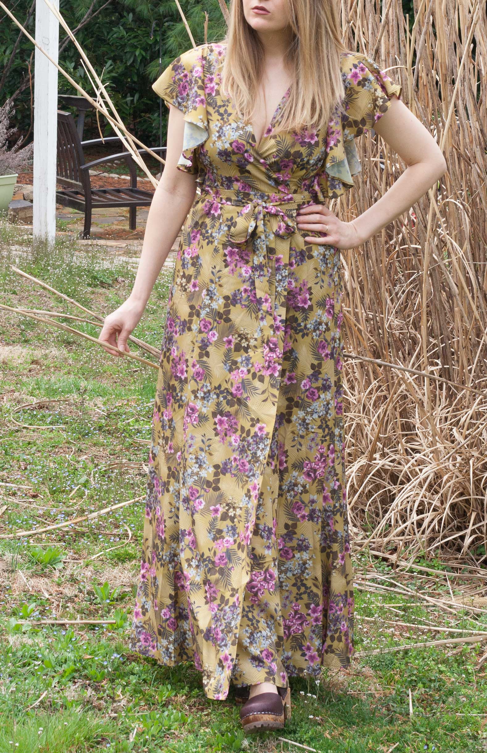 pretty affordable green floral dress ideas