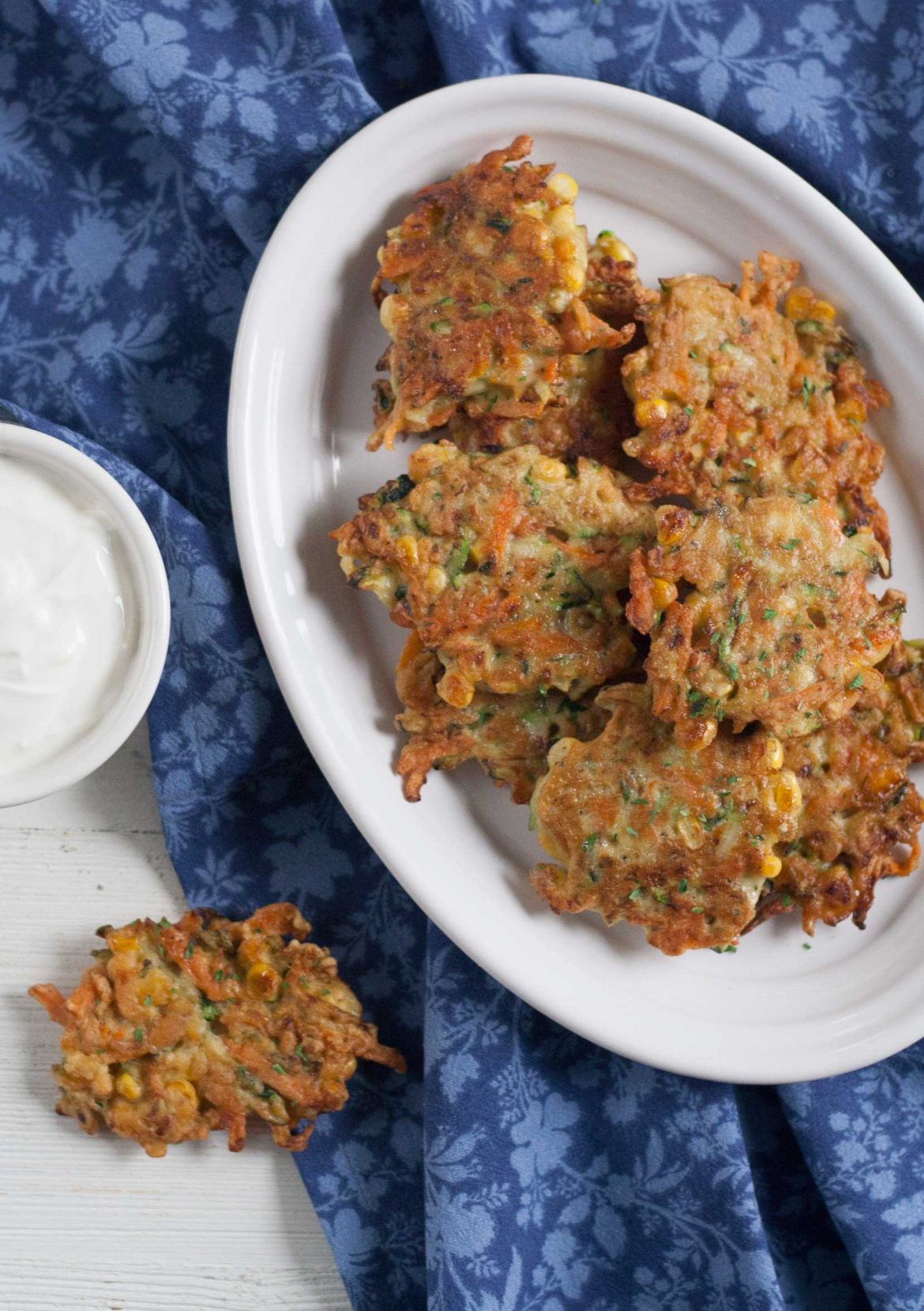 easy zucchini corn veggie fritter recipe