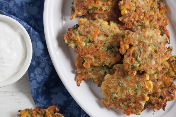 easy zucchini corn veggie fritter recipe