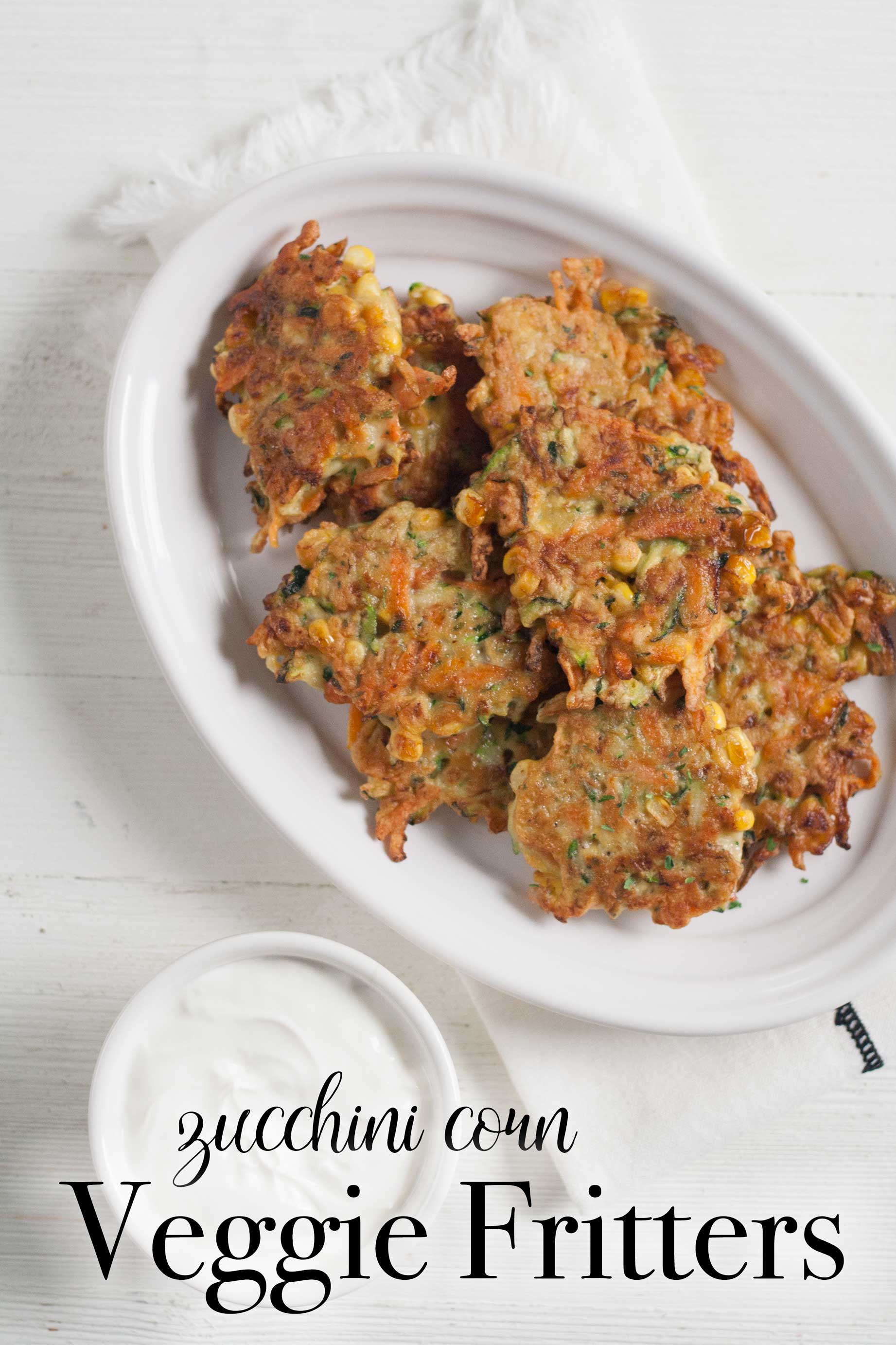 easy zucchini corn veggie fritter recipe