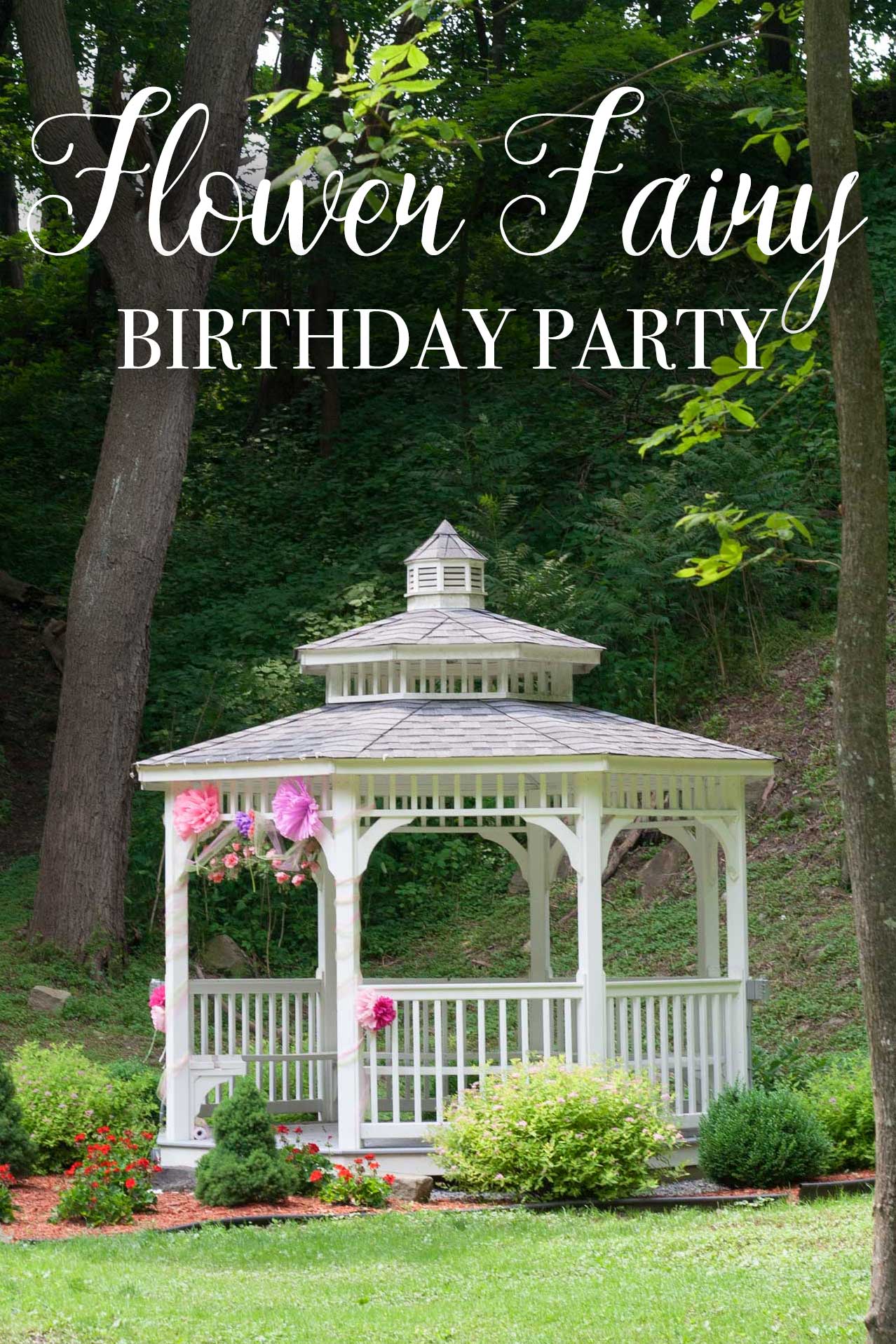 flower forest fairy birthday party outdoor park ideas