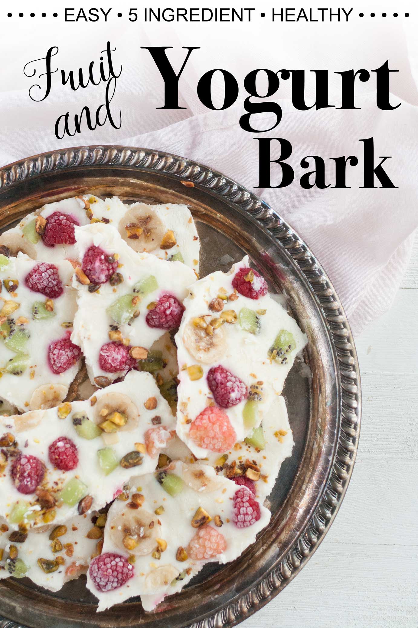 healthy easy frozen fruit yogurt bark recipe