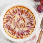 easy blender baked custard pudding stone fruit plum ginger recipe