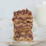 easy chocolate peanut butter chewy oat bars