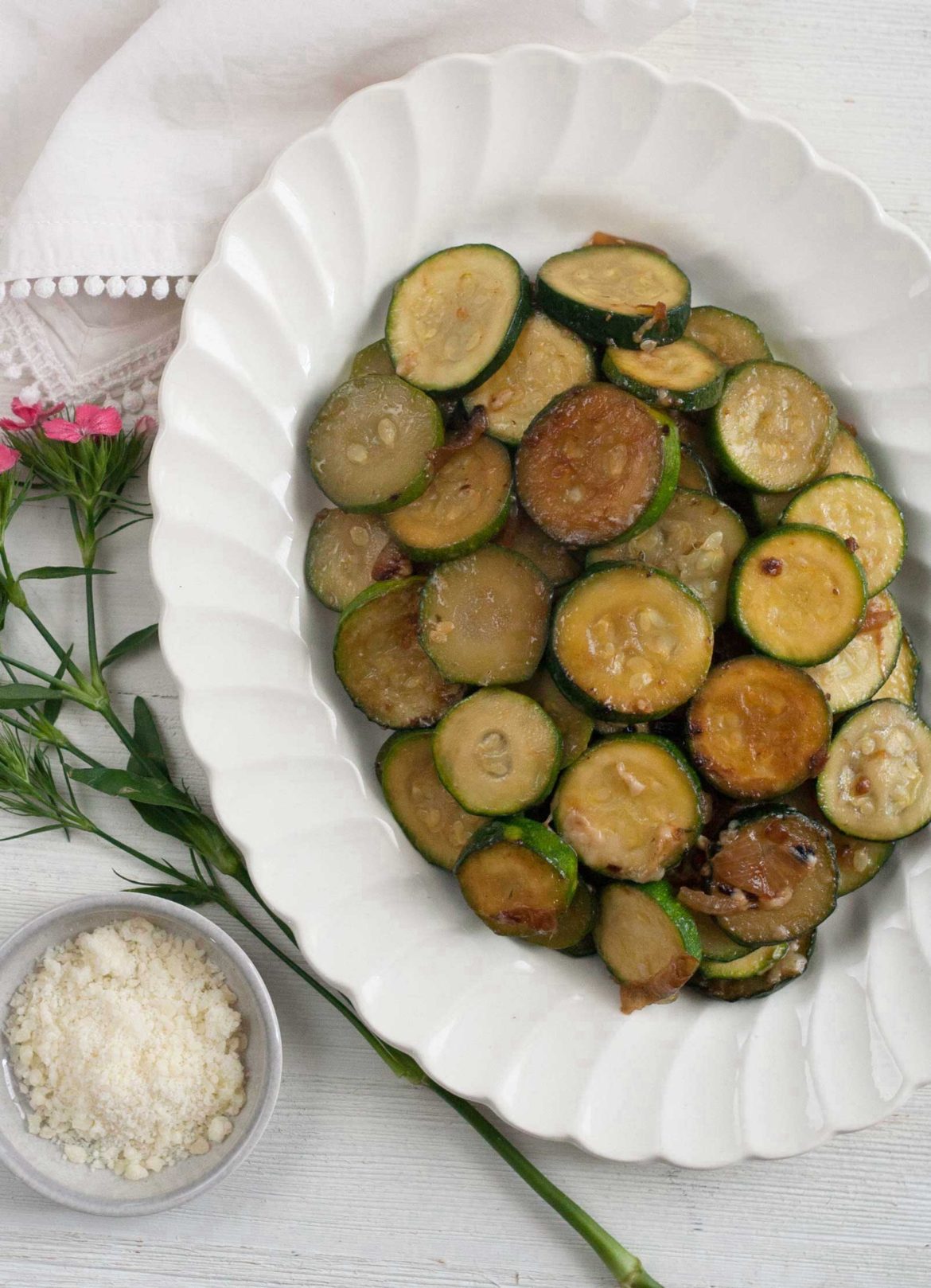 easy sautéed zucchini parmesan