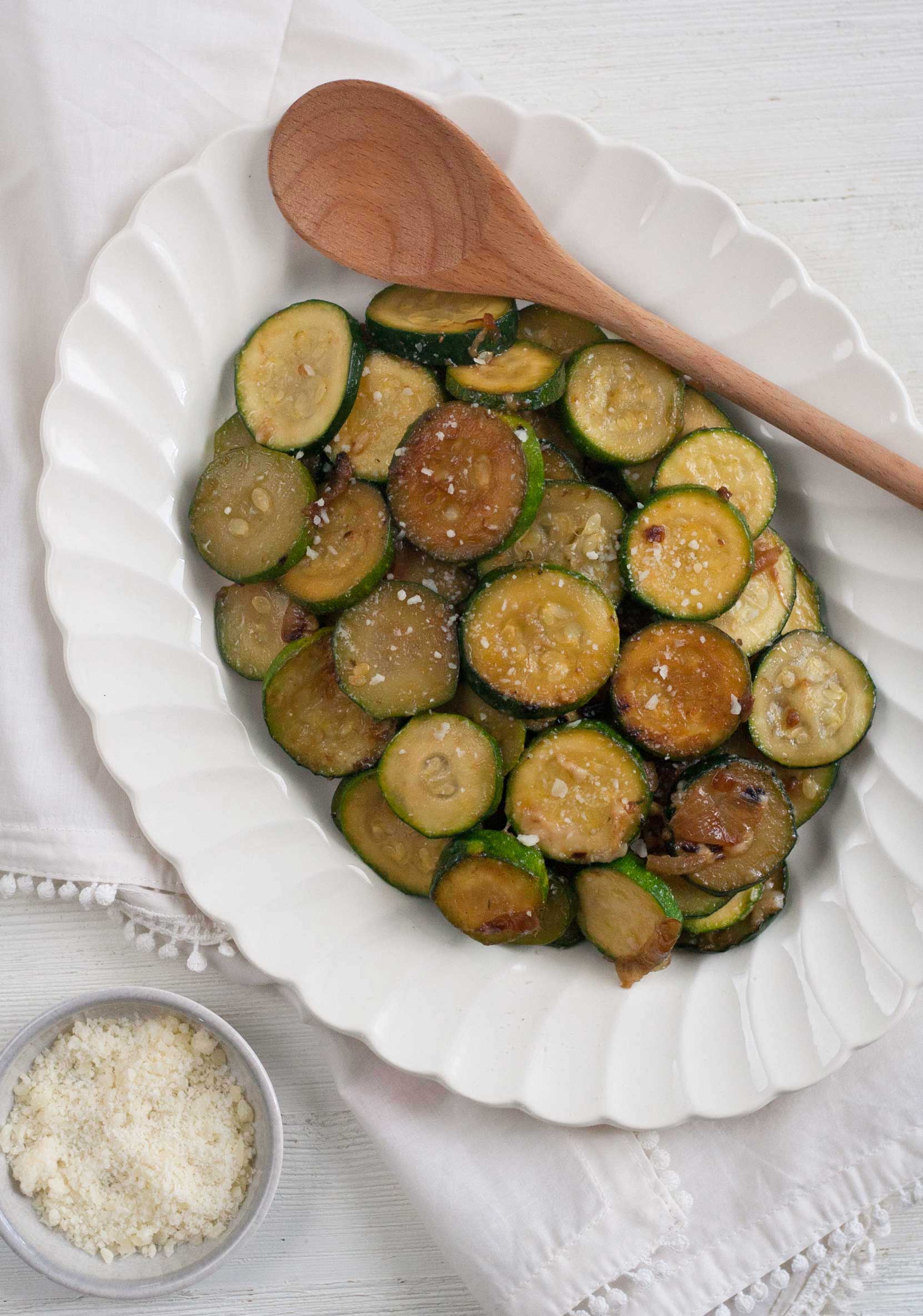 easy sautéed zucchini parmesan