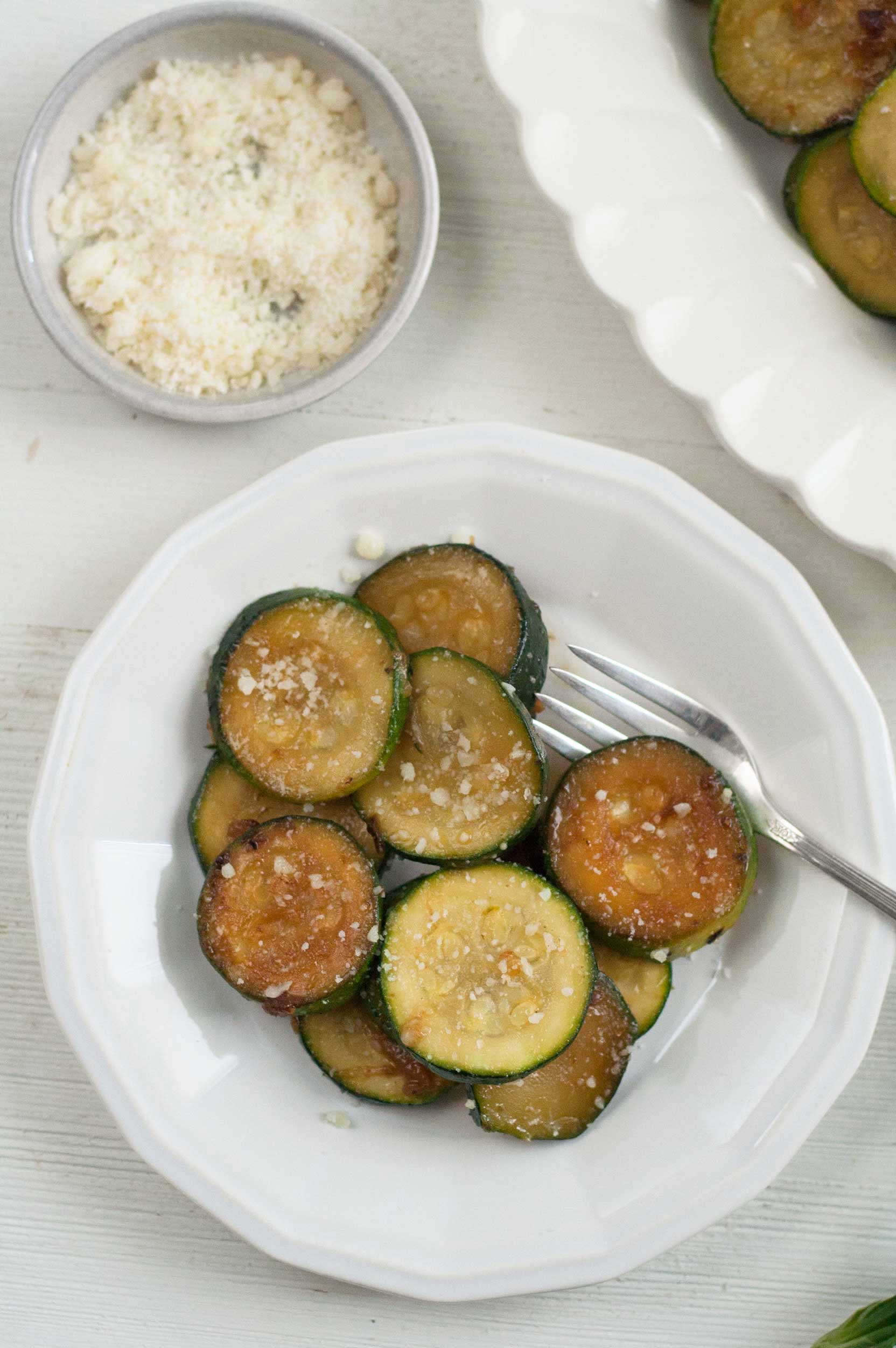 easy sautéed zucchini parmesan