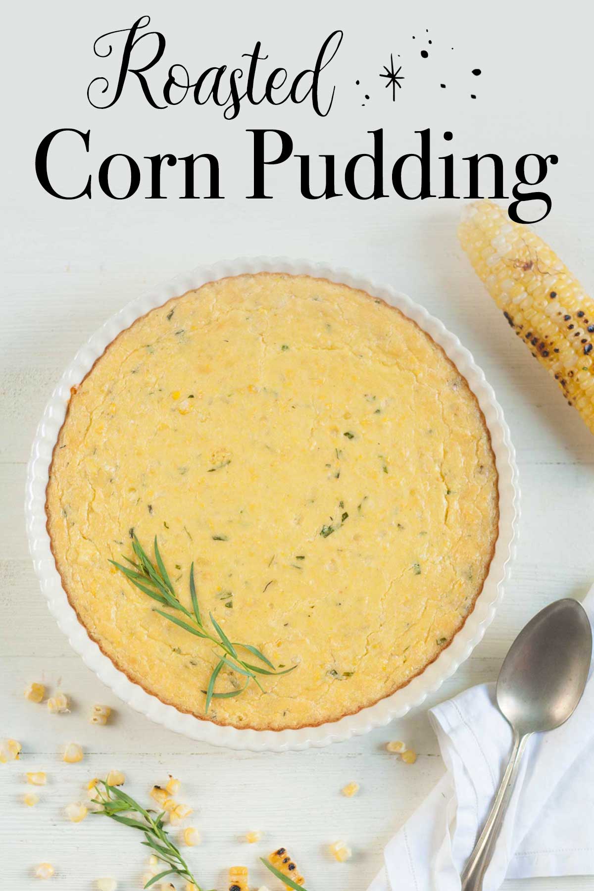 easy side dish baked roasted corn pudding recipe