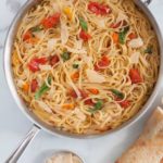 easy one pot dinner linguine pasta tomatoes italian recipe