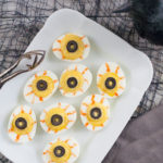 healthy halloween dinner snack food recipe eyeball deviled eggs