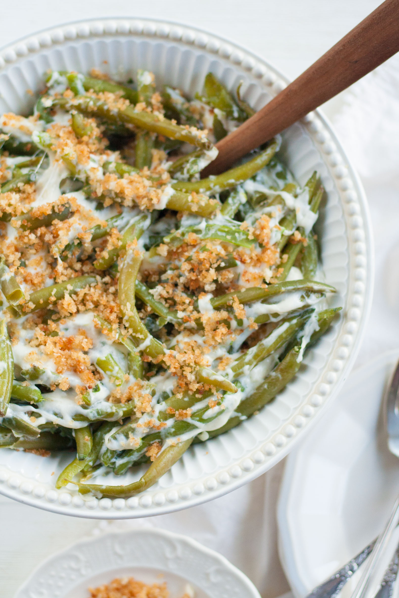 green beans cheese gruyere parmesan easy stovetop holiday side dish 