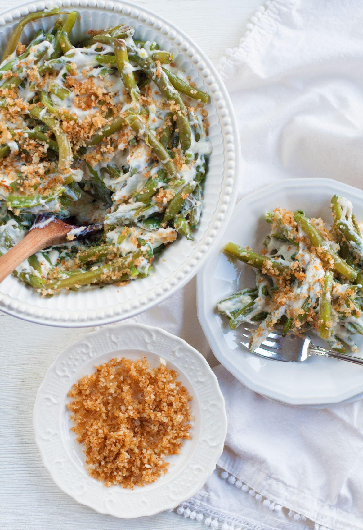 green beans cheese gruyere parmesan easy stovetop holiday side dish