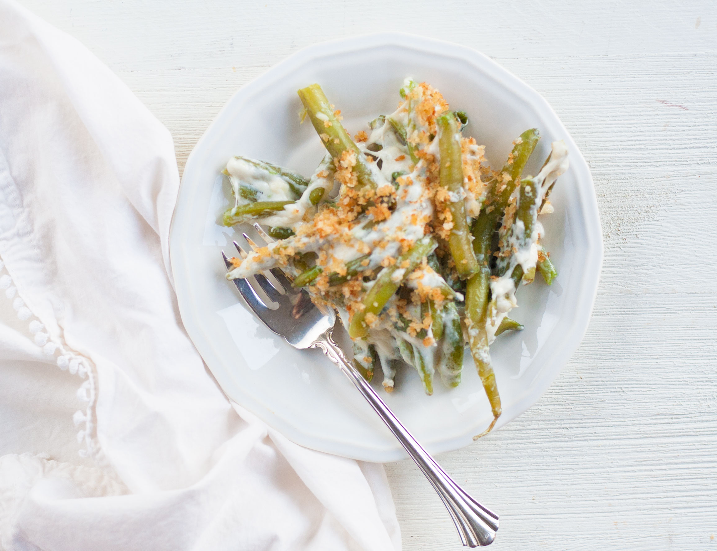 green beans cheese gruyere parmesan easy stovetop holiday side dish 