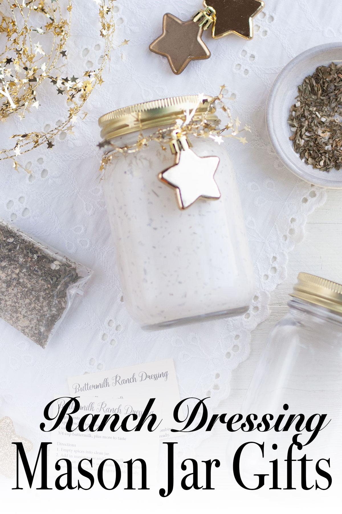 ranch dressing recipe mason jar gift idea christmas diy