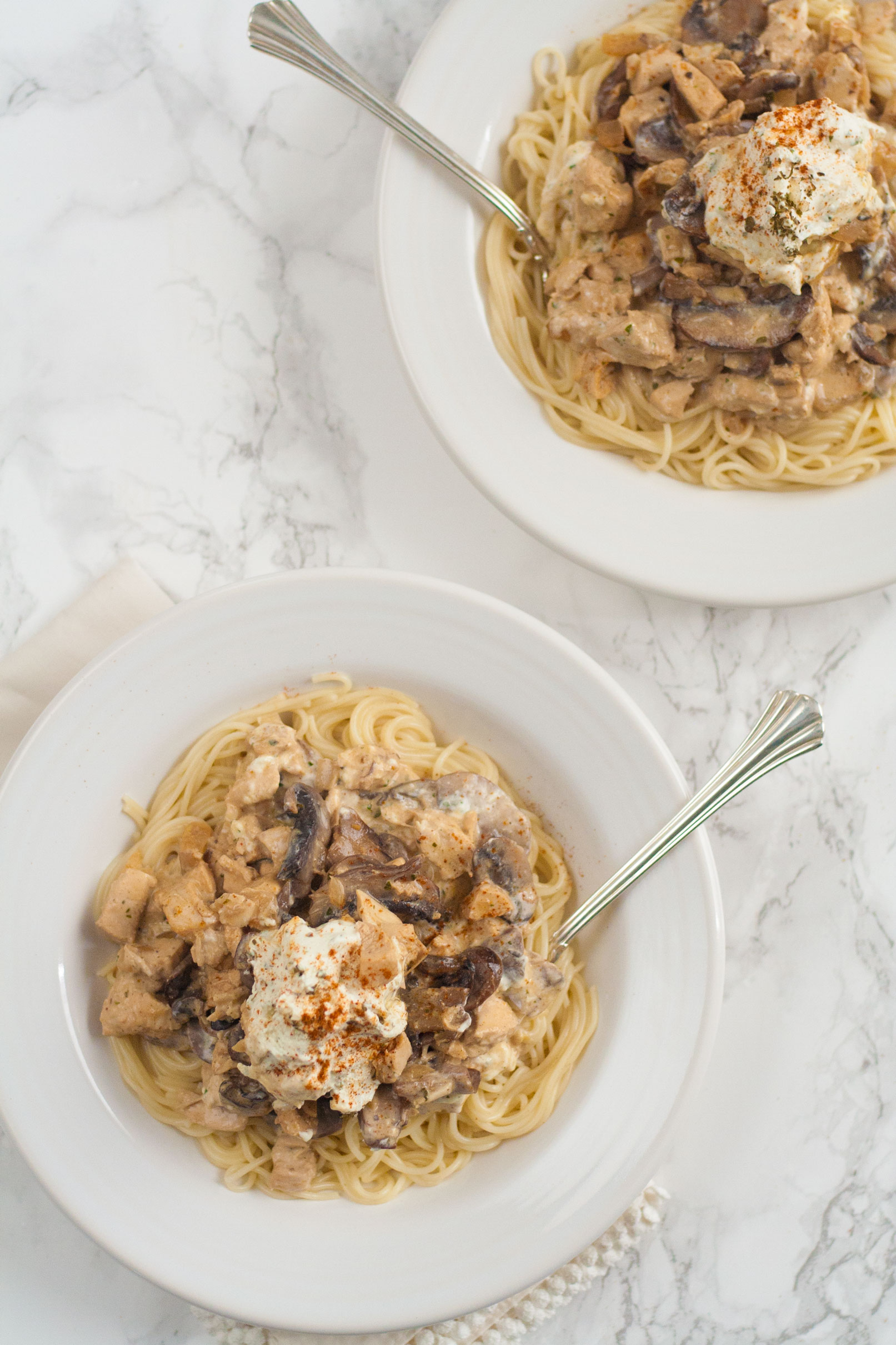 cajun-chicken-pasta-sherry-wine-mushroom-alouette-sauce-recipe